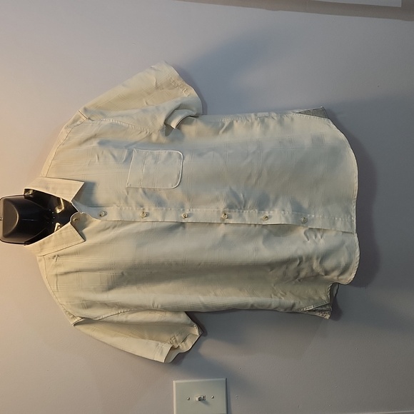 Seapointe men's casual button-down size XL cream grey shirt 67% modal soft - Picture 5 of 13